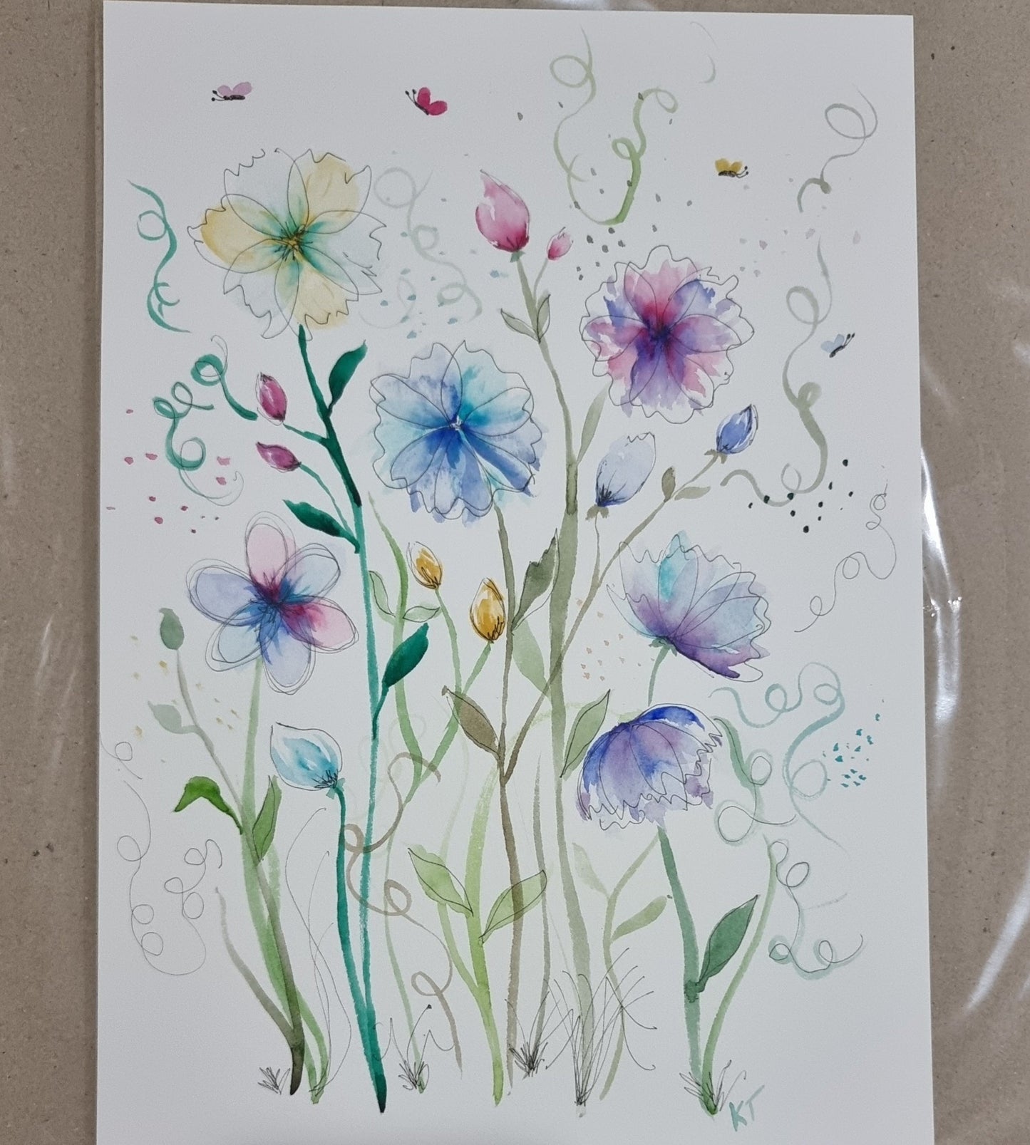 Assorted Floral Watercolour Paintings - Originals