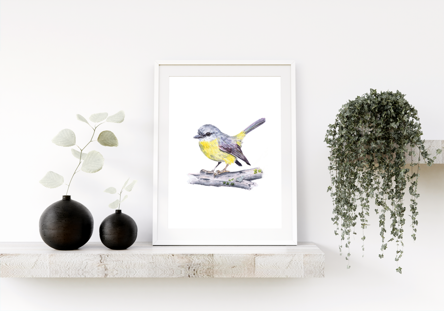 Sunlit Whispers: Eastern Yellow Robin (Fine Art / Giclee Print)