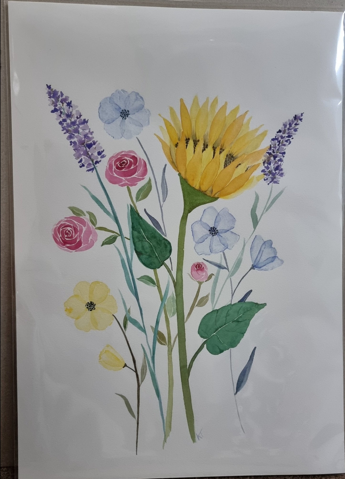 Original Watercolour Painting - Florals