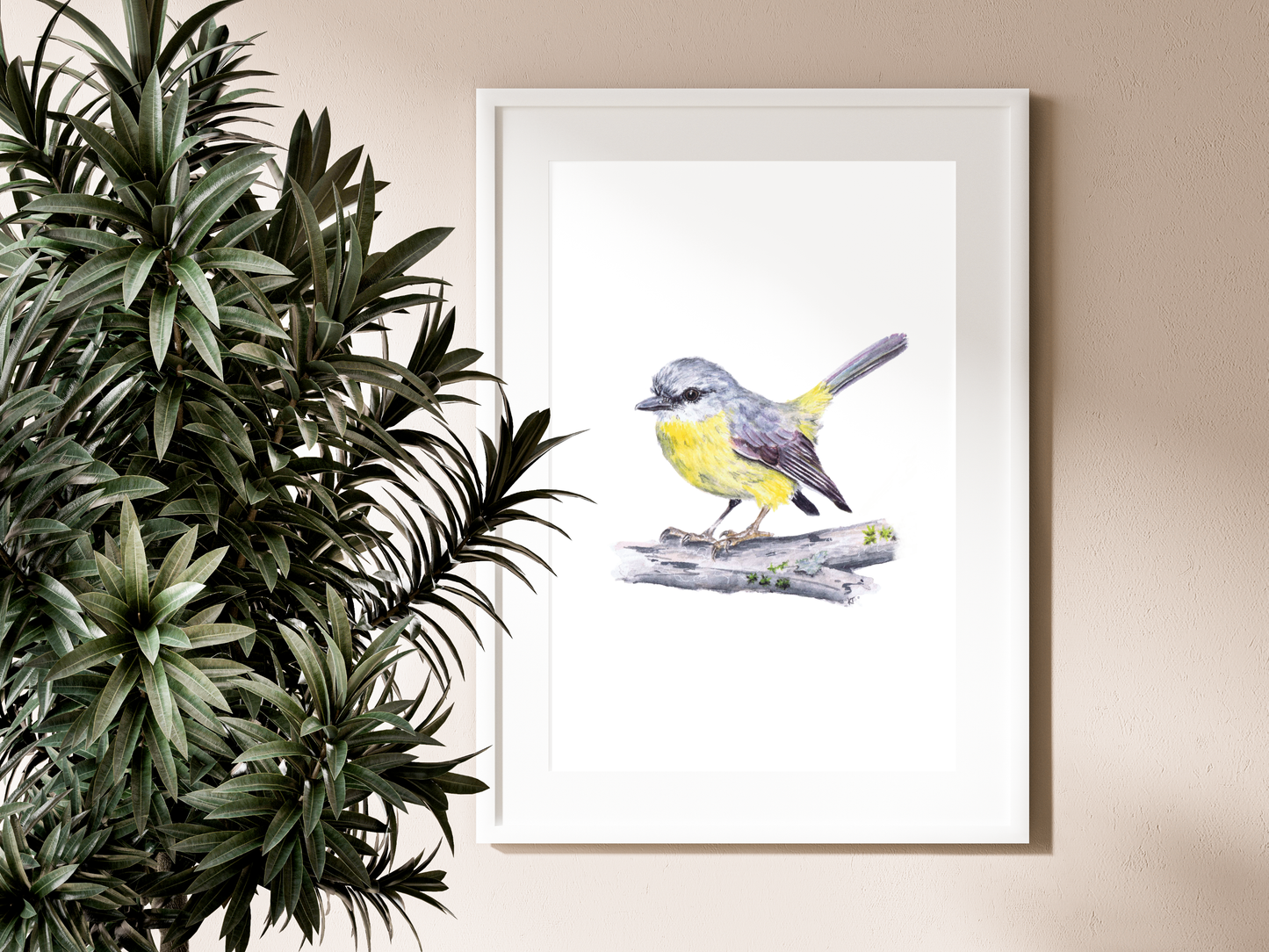 Sunlit Whispers: Eastern Yellow Robin (Fine Art / Giclee Print)